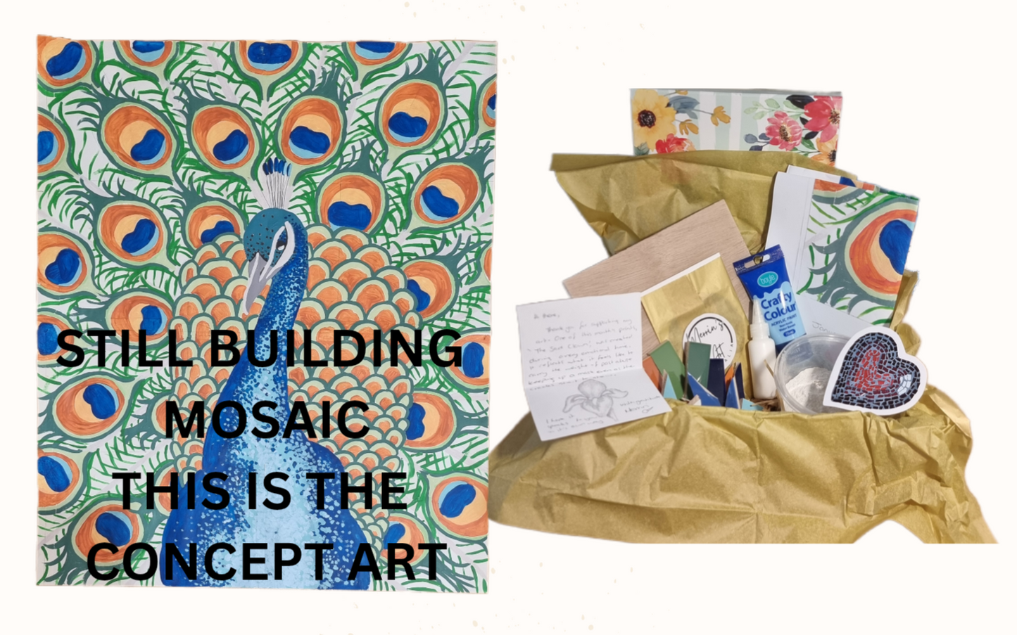 Peacock modular mosaic concept for diy art kit for sale