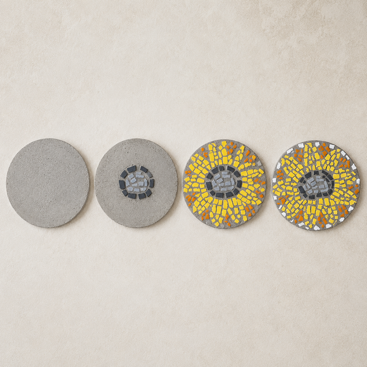 Sunflower Coaster Mosaic Kits for Families & Friends | Create Together DIY Experience