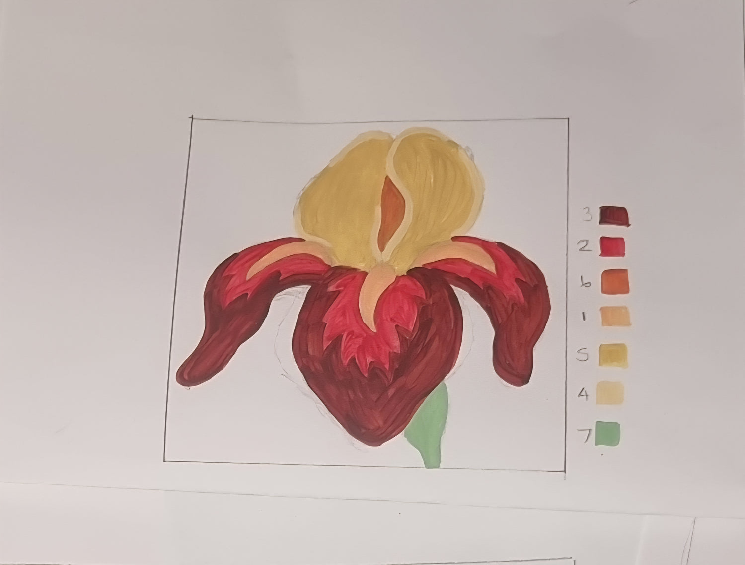 Small iris concept art for mosaic diy art kit