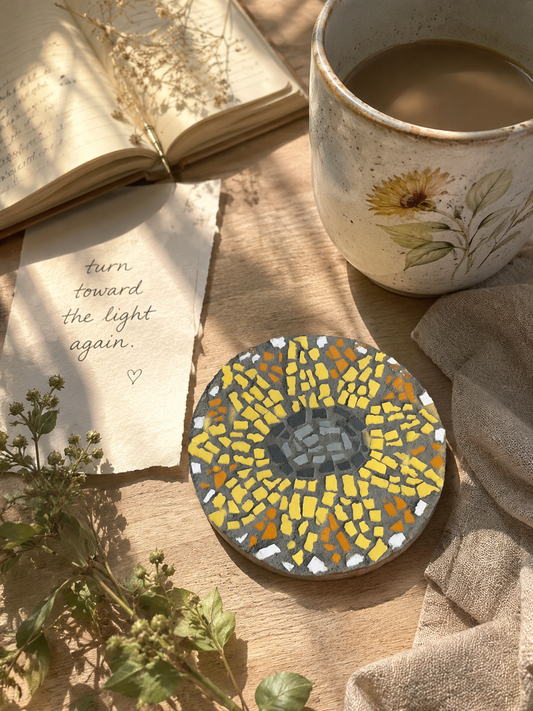 Sunflower Coasters Physical Kit — Set of 2