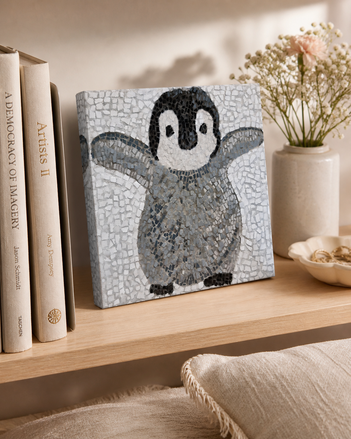 “I’m Coming Mummy” – Immersive Penguin Chick Canvas Print