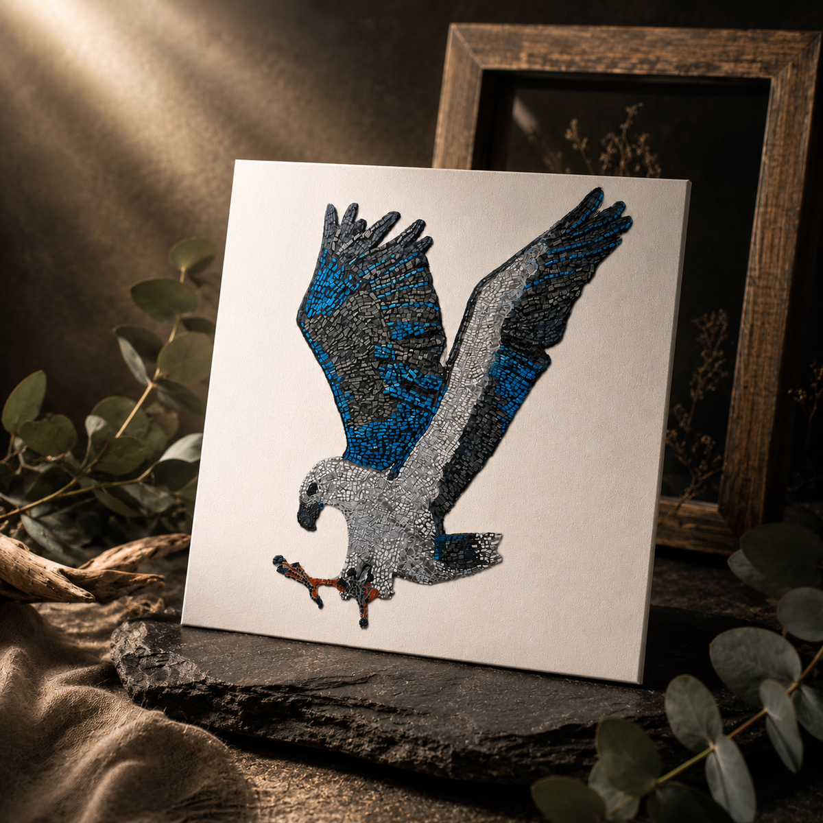 Willow the White-bellied Sea Eagle Mosaic Artwork – Hand-signed Collectible Print