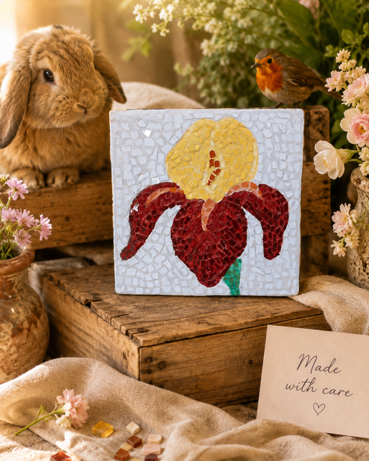 Amberflame Iris Mosaic Kit | Luxury Mosaic Art Kit with Plywood Board | 🛠 Luxury Kit With ToolKit