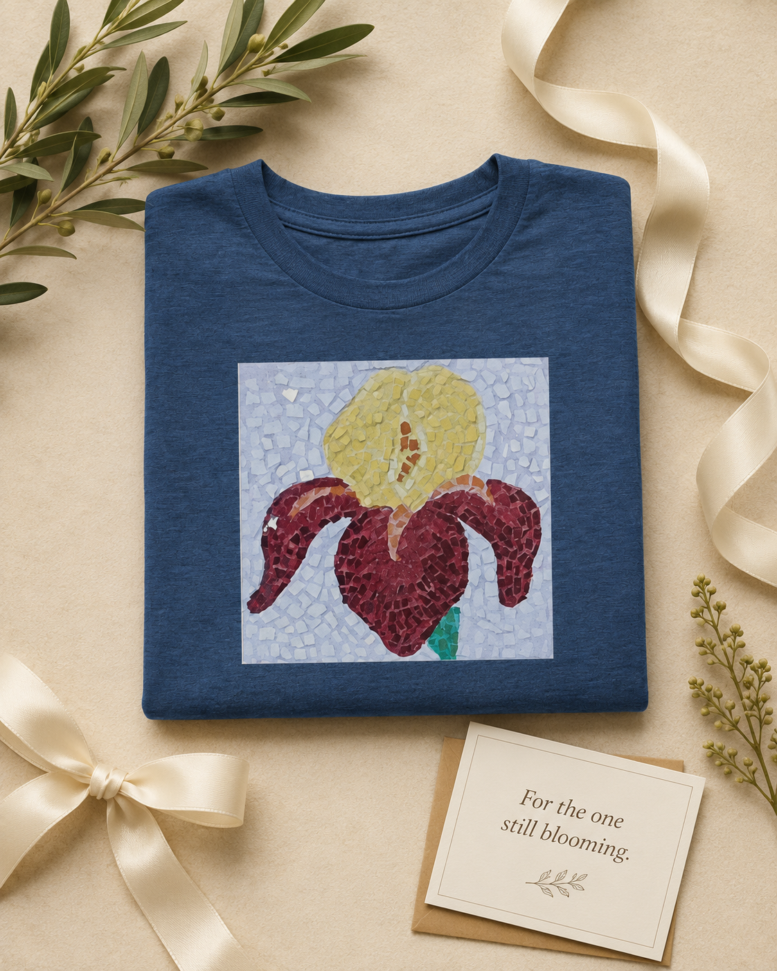 Ultra Cotton Unisex Crewneck T-shirt | Clothing | Amberflame Iris Flower Mosaic
