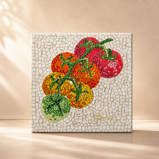 An Array of Ripening Mosaic Canvas Print | Tomato Vine Wall Art