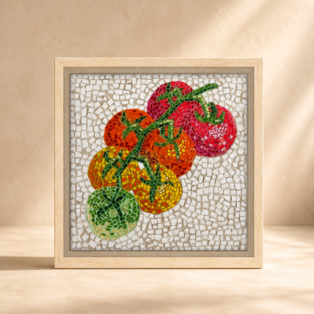 An Array of Ripening Framed Canvas Print | Tomato Mosaic Wall Art