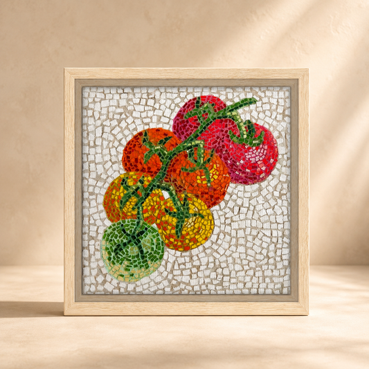 An Array of Ripening Framed Canvas Print | Tomato Mosaic Wall Art
