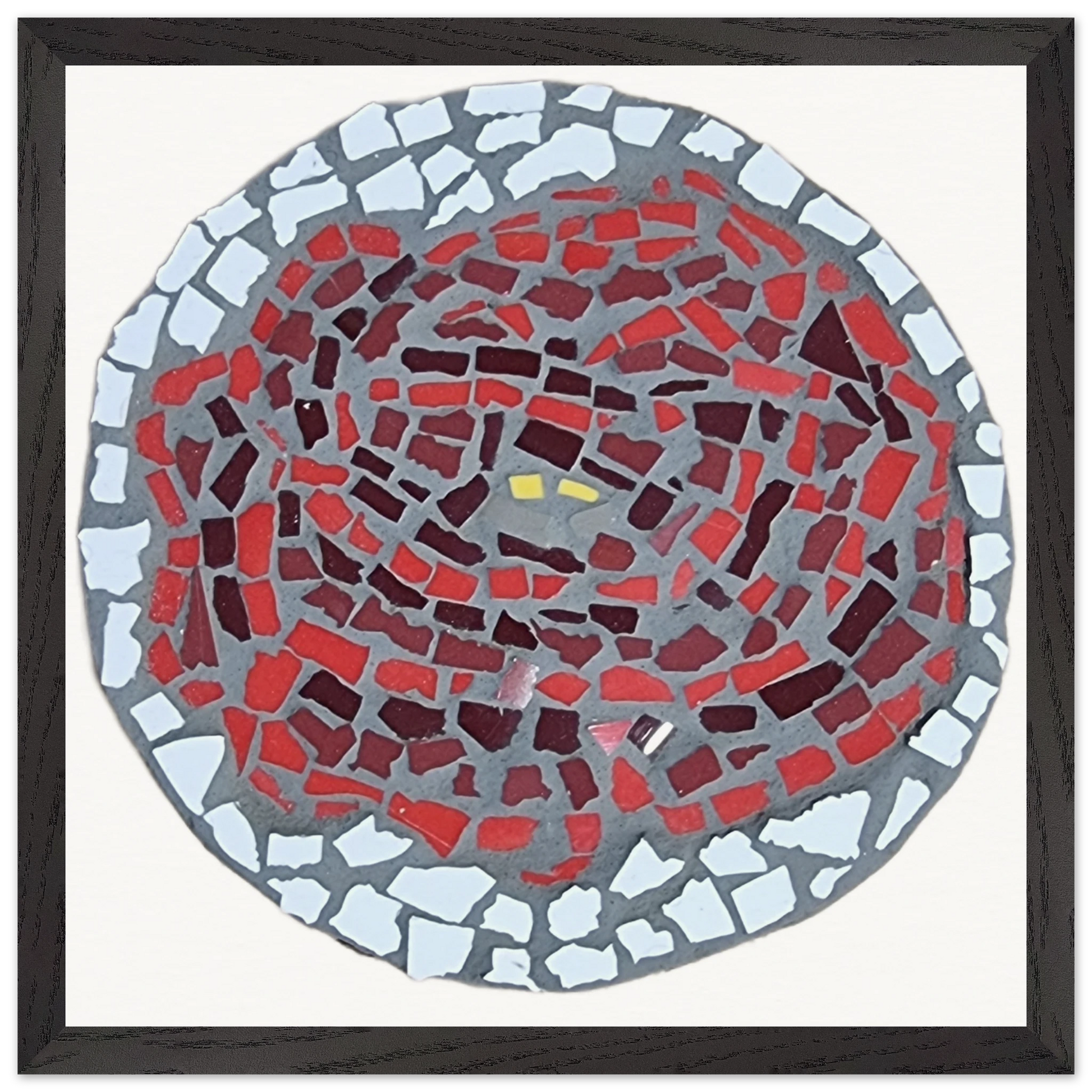 large black framed museum quality poster with rose coaster mosaic design made in Sebastopol Victoria 