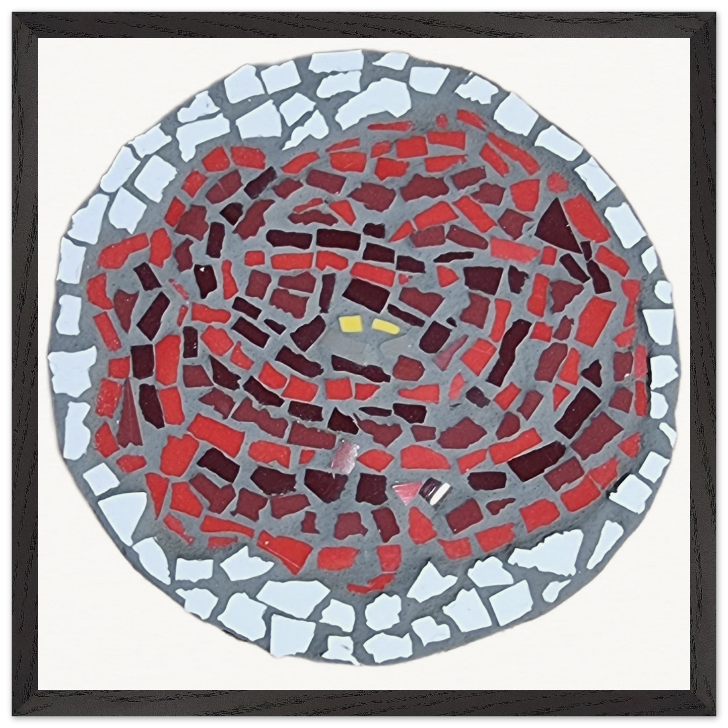 black framed museum quality poster with rose coaster mosaic design made in Sebastopol Victoria 