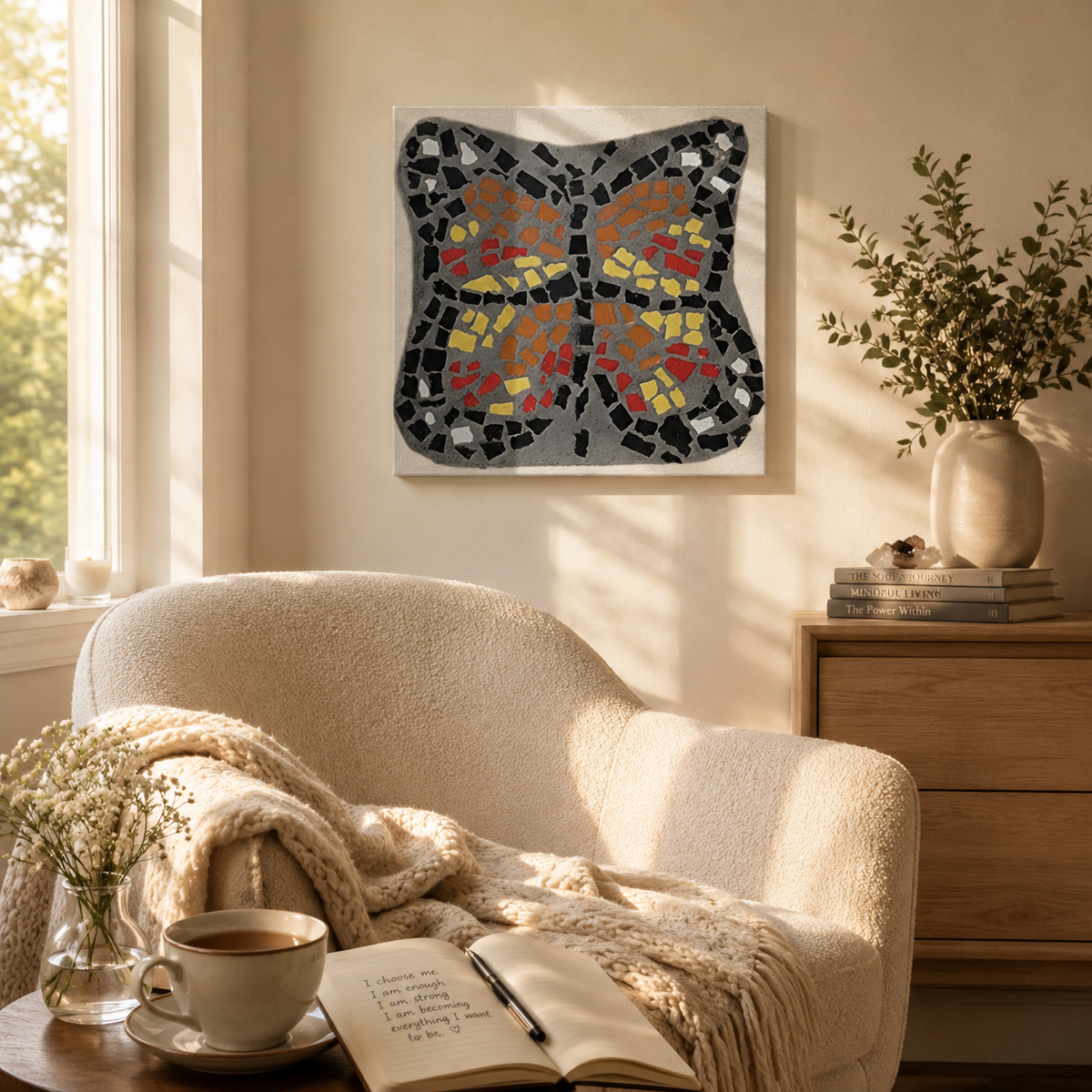 Butterfly Coaster Canvas Print | Symbolic Butterfly Wall Art