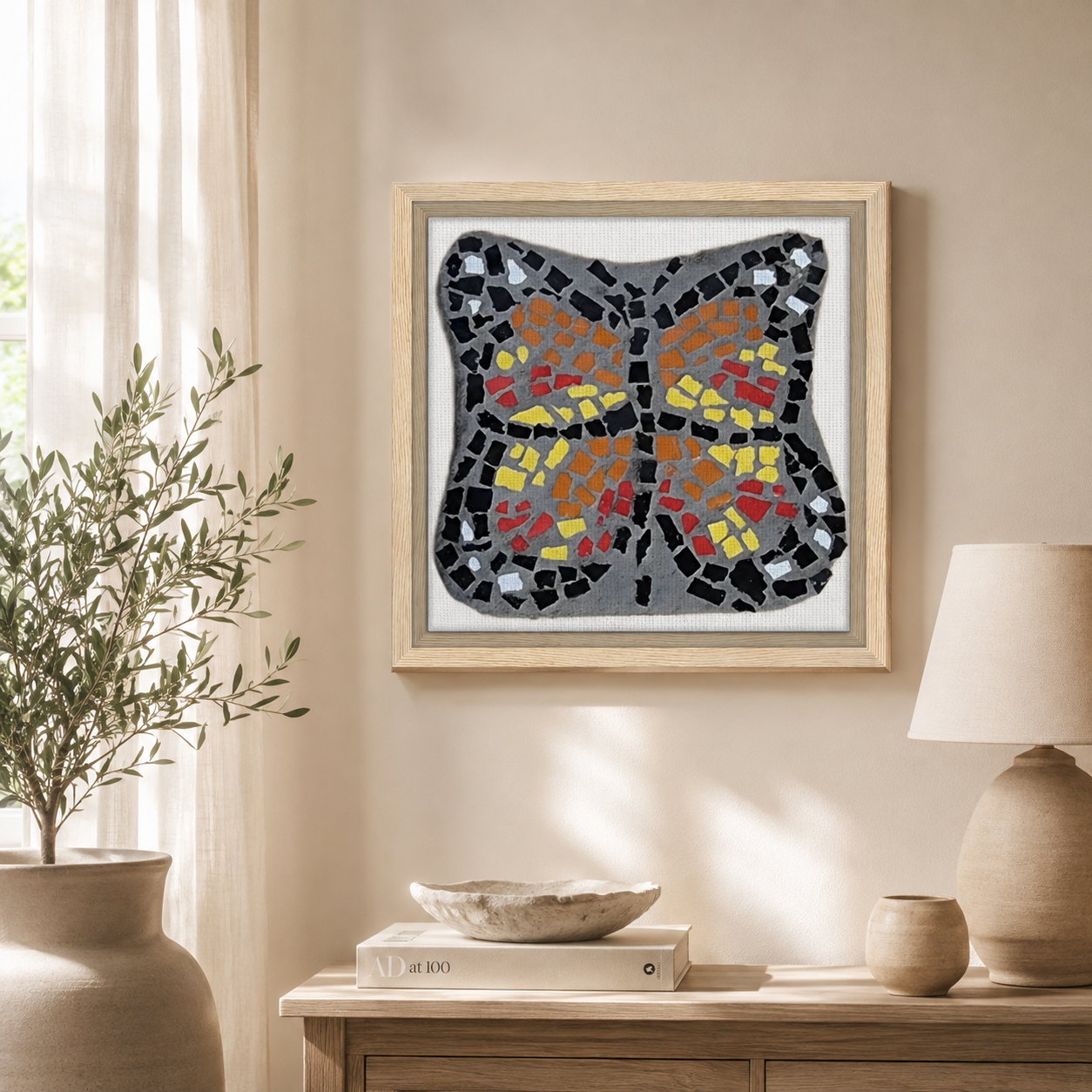 Butterfly Coaster Framed Canvas Print | Transformation Wall Art