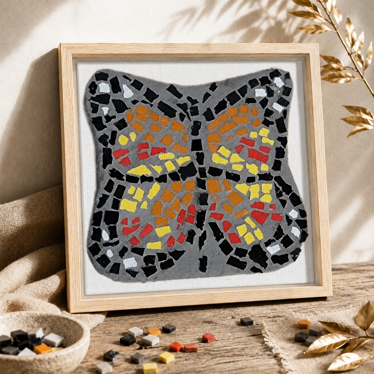 Butterfly Coaster Framed Canvas Print | Transformation Wall Art