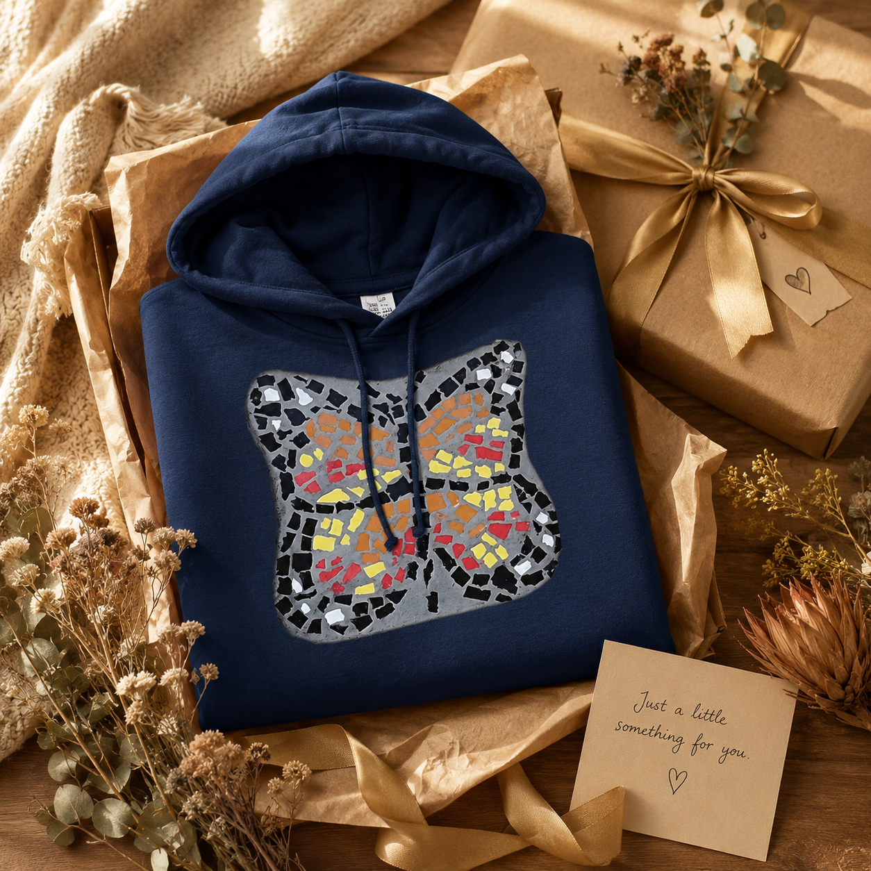 Butterfly Coaster Mid-Weight Hoodie | Symbolic Butterfly Art Hoodie