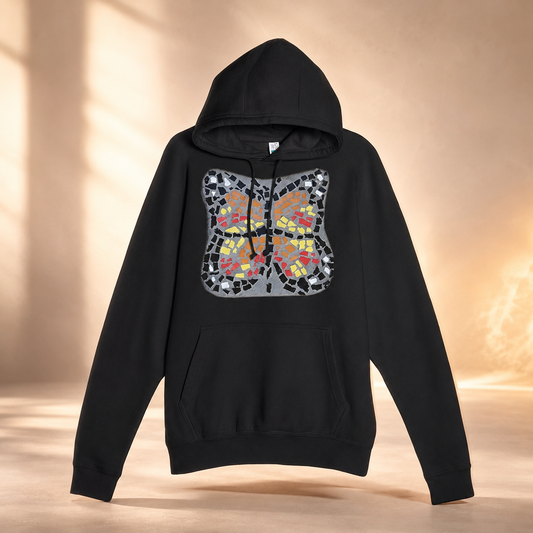 Butterfly Coaster Mid-Weight Hoodie | Symbolic Butterfly Art Hoodie