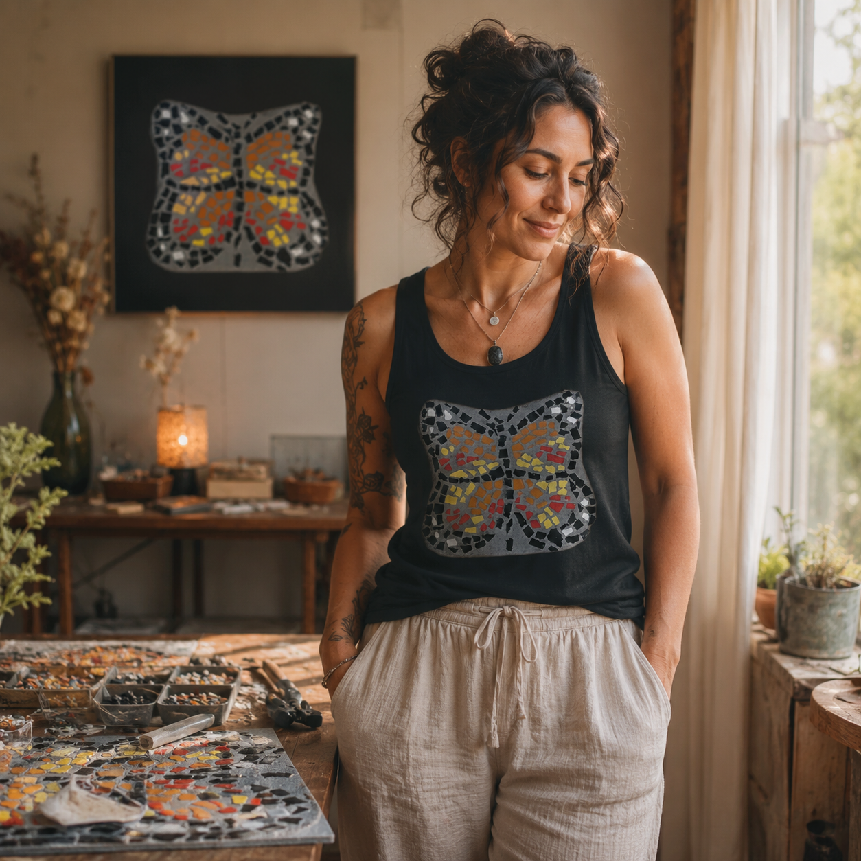 Butterfly Coaster Unisex Jersey Tank Top | Transformation Wearable Art