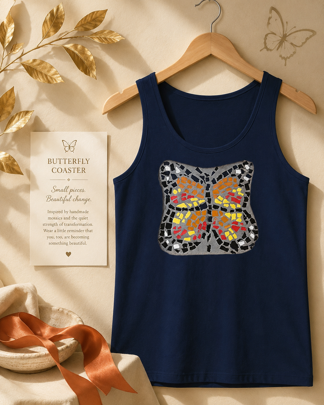 Butterfly Coaster Unisex Jersey Tank Top | Transformation Wearable Art