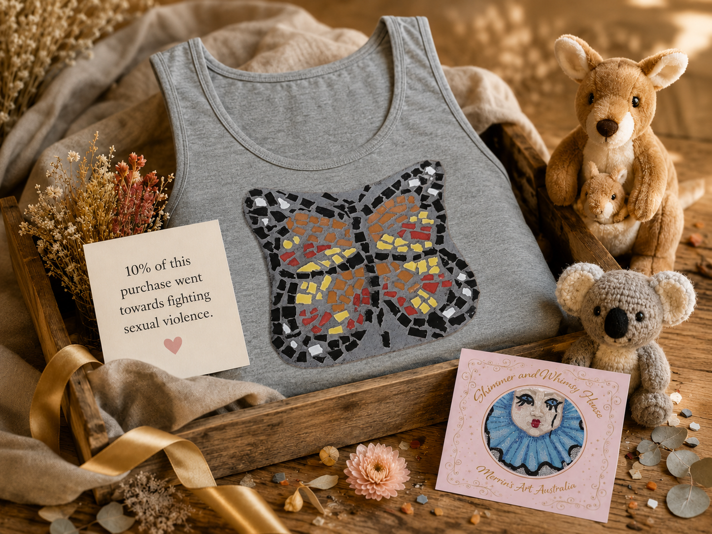 Butterfly Coaster Unisex Jersey Tank Top | Transformation Wearable Art