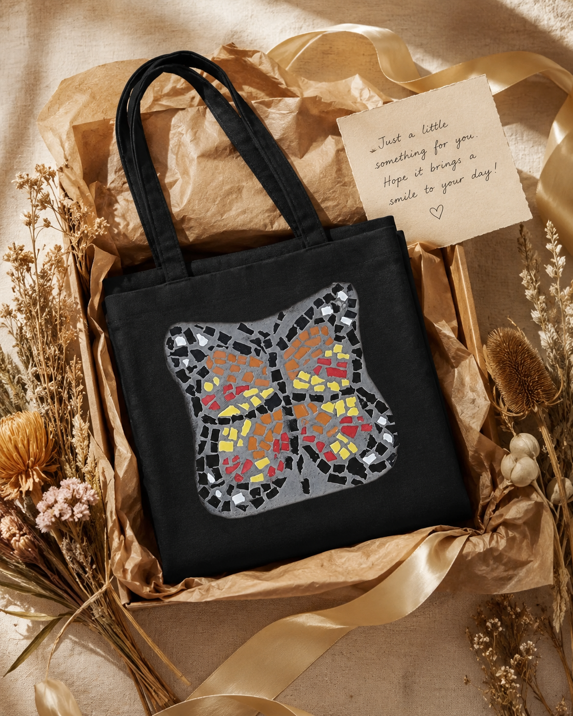 Butterfly Coaster Eco-Friendly Tote Bag | Cotton Butterfly Art Tote