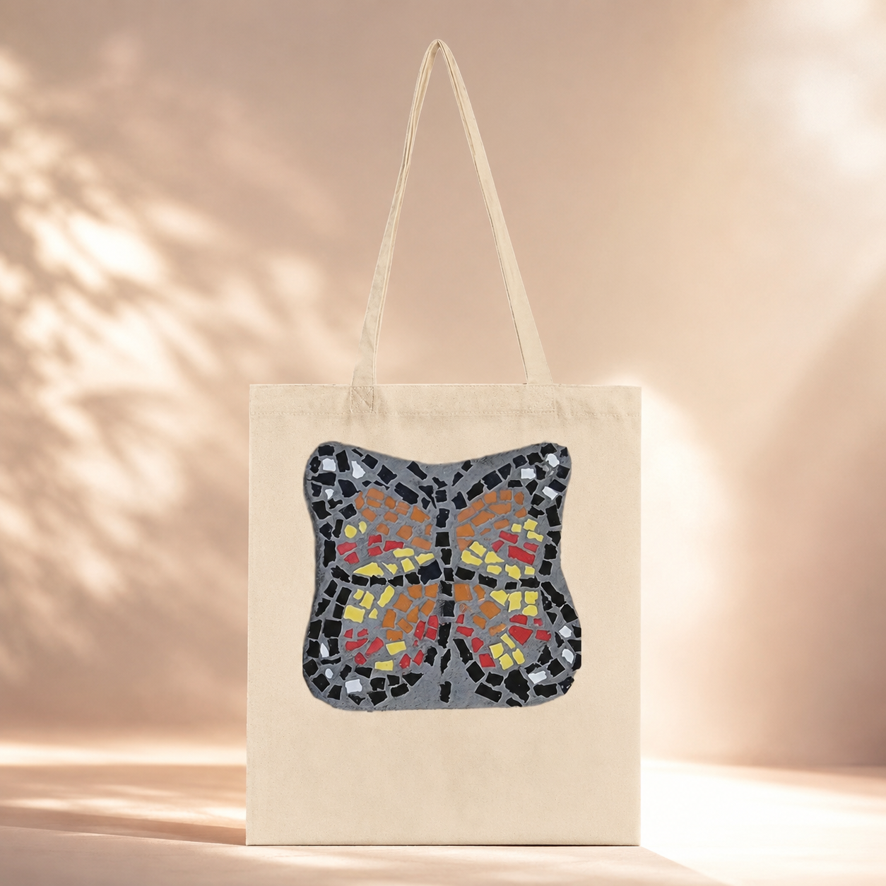 Butterfly Coaster Eco-Friendly Tote Bag | Cotton Butterfly Art Tote
