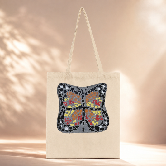 Butterfly Coaster Eco-Friendly Tote Bag | Cotton Butterfly Art Tote
