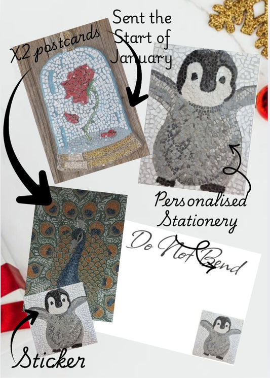  ceramic tiles mosaic prints subscription with penguin design made in Sebastopol Victoria 