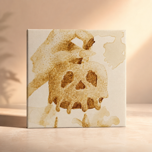 Coffee Apple Mosaic Canvas Print — Symbolic Apple Wall Art in 5 Sizes