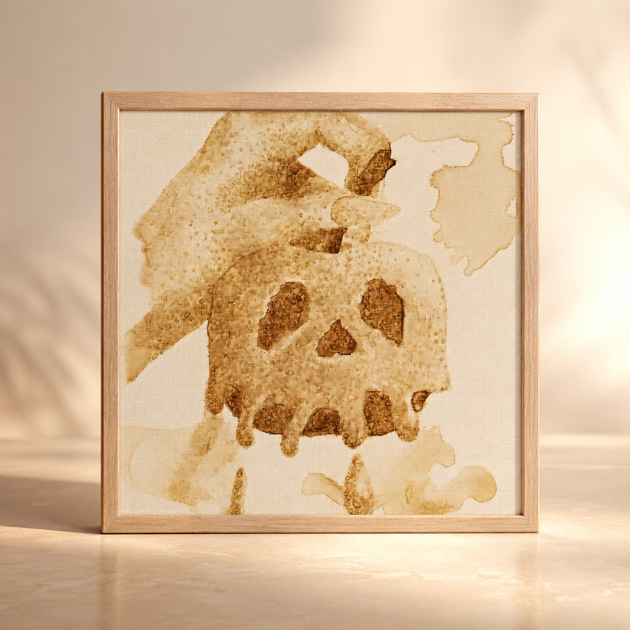 Coffee Apple Premium Wooden Framed Poster