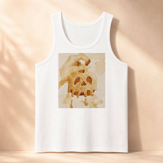 Coffee Apple Unisex Jersey Tank Top — Symbolic Mosaic Art Clothing