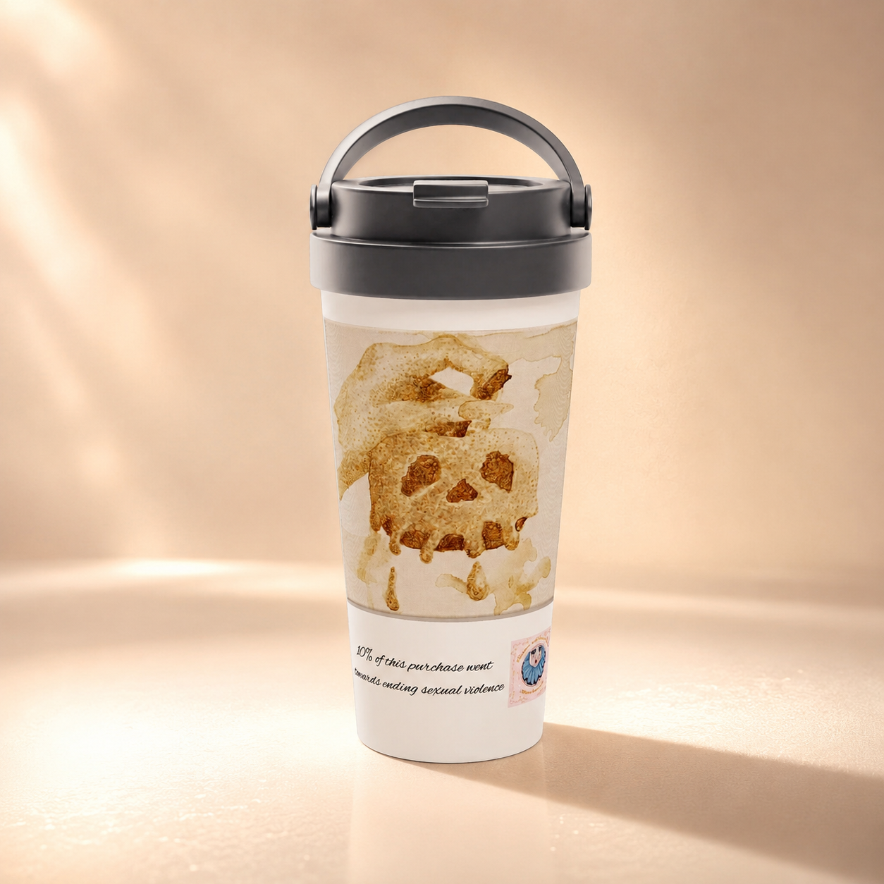 Coffee Apple 15oz Stainless Steel Travel Mug | Healing Art Mug