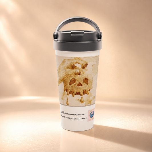 Coffee Apple 15oz Stainless Steel Travel Mug | Healing Art Mug