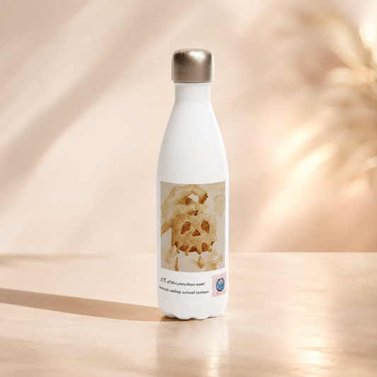 Coffee Apple Stainless Steel Water Bottle 17oz | Symbolic Art Bottle