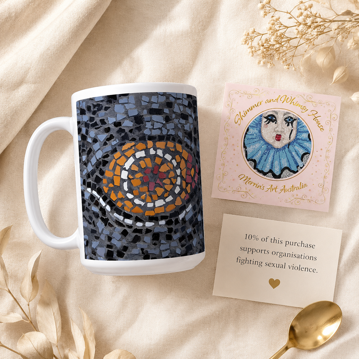Eira Emperor Penguins Eye Ceramic Mug — 15oz Penguin Art Mug