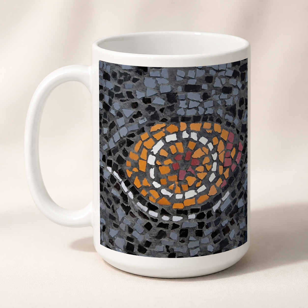 Eira Emperor Penguins Eye Ceramic Mug — 15oz Penguin Art Mug