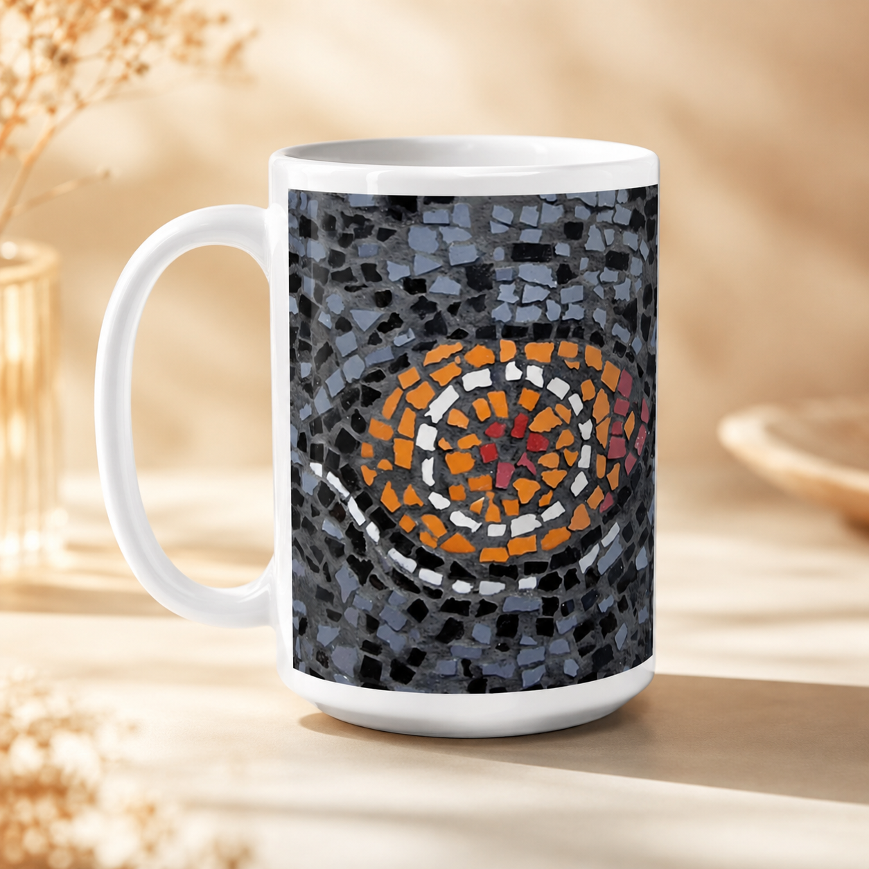 Eira Emperor Penguins Eye Ceramic Mug — 15oz Penguin Art Mug
