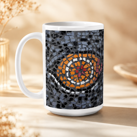 Eira Emperor Penguins Eye Ceramic Mug — 15oz Penguin Art Mug