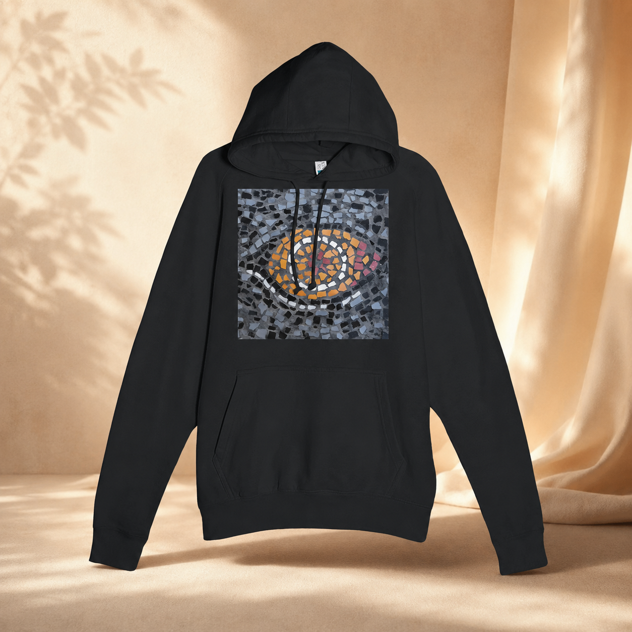 Premium Unisex Pullover Hoodie | Eira Emperor Penguins Eye Coaster Mosaic