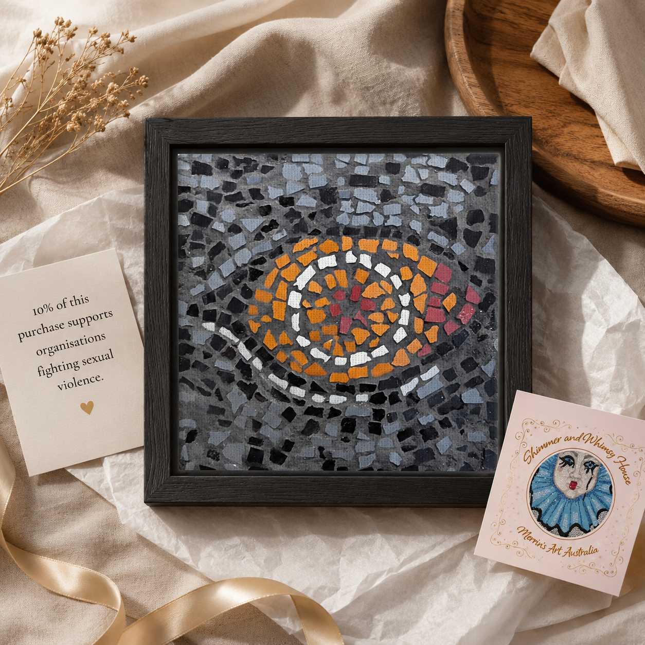 Eira Emperor Penguins Eye Framed Canvas Print — Penguin Wall Art