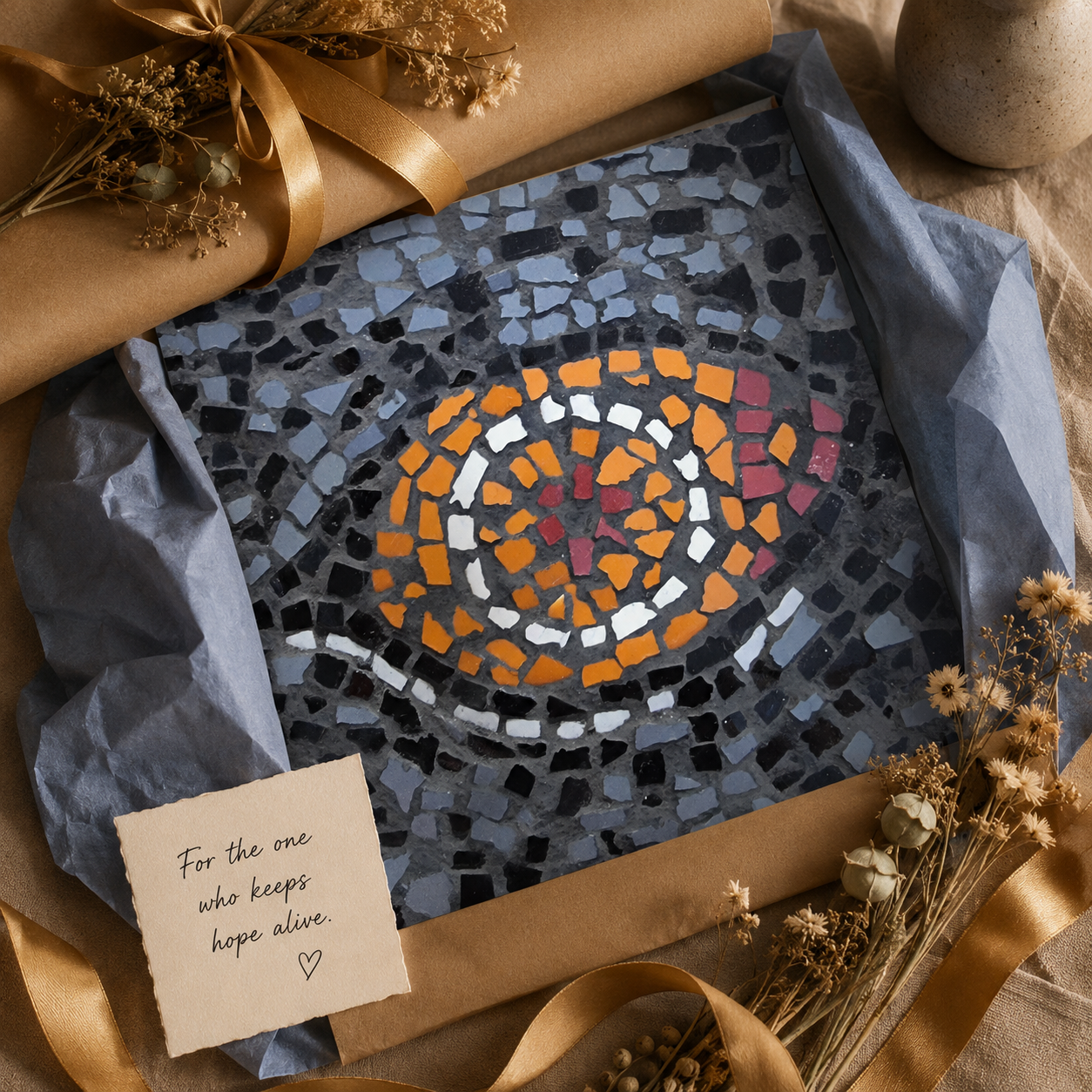 Eira Emperor Penguins Eye Fine Art Poster | Penguin Mosaic Wall Art Print