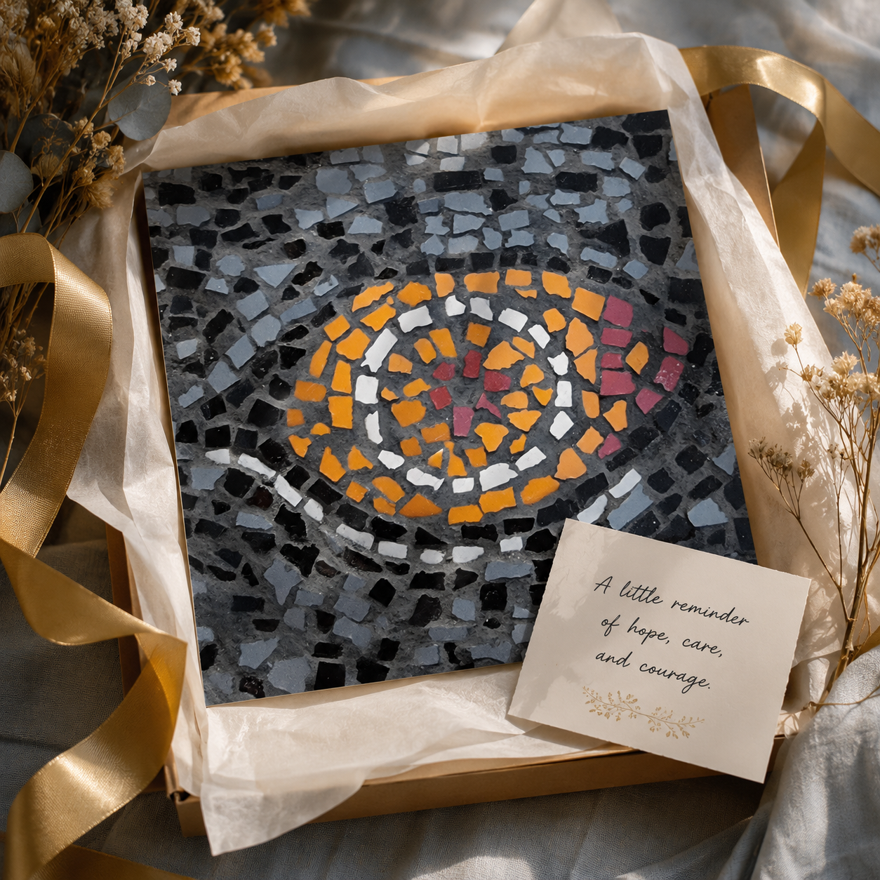 Eira Emperor Penguins Eye Fine Art Poster | Penguin Mosaic Wall Art Print