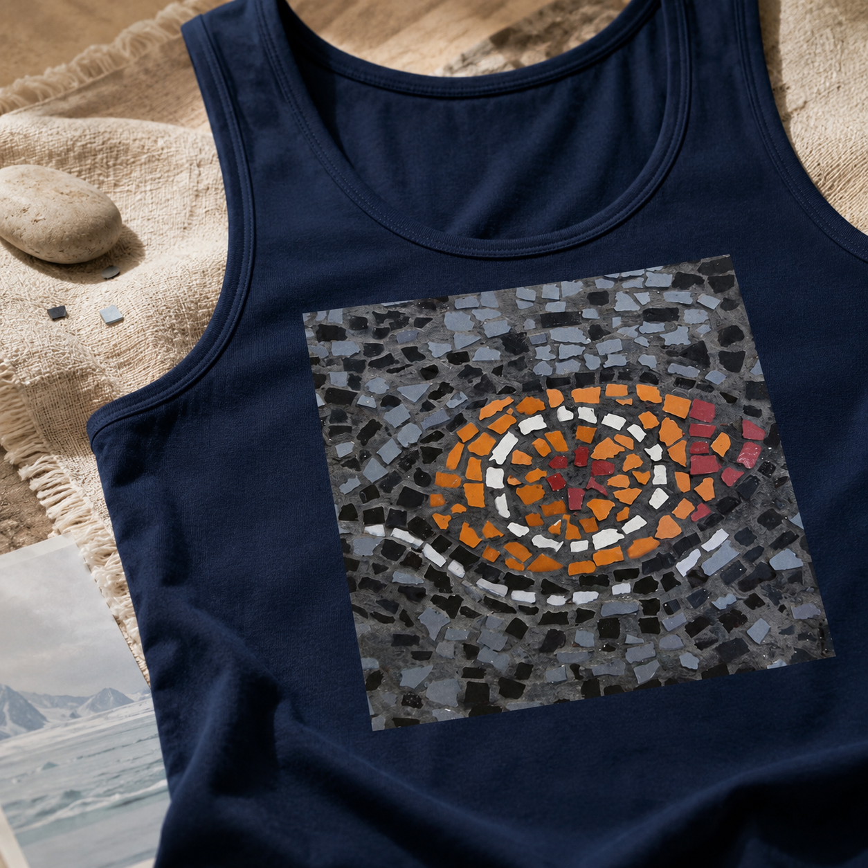 Eira Emperor Penguins Eye Unisex Jersey Tank Top | Penguin Art Tank