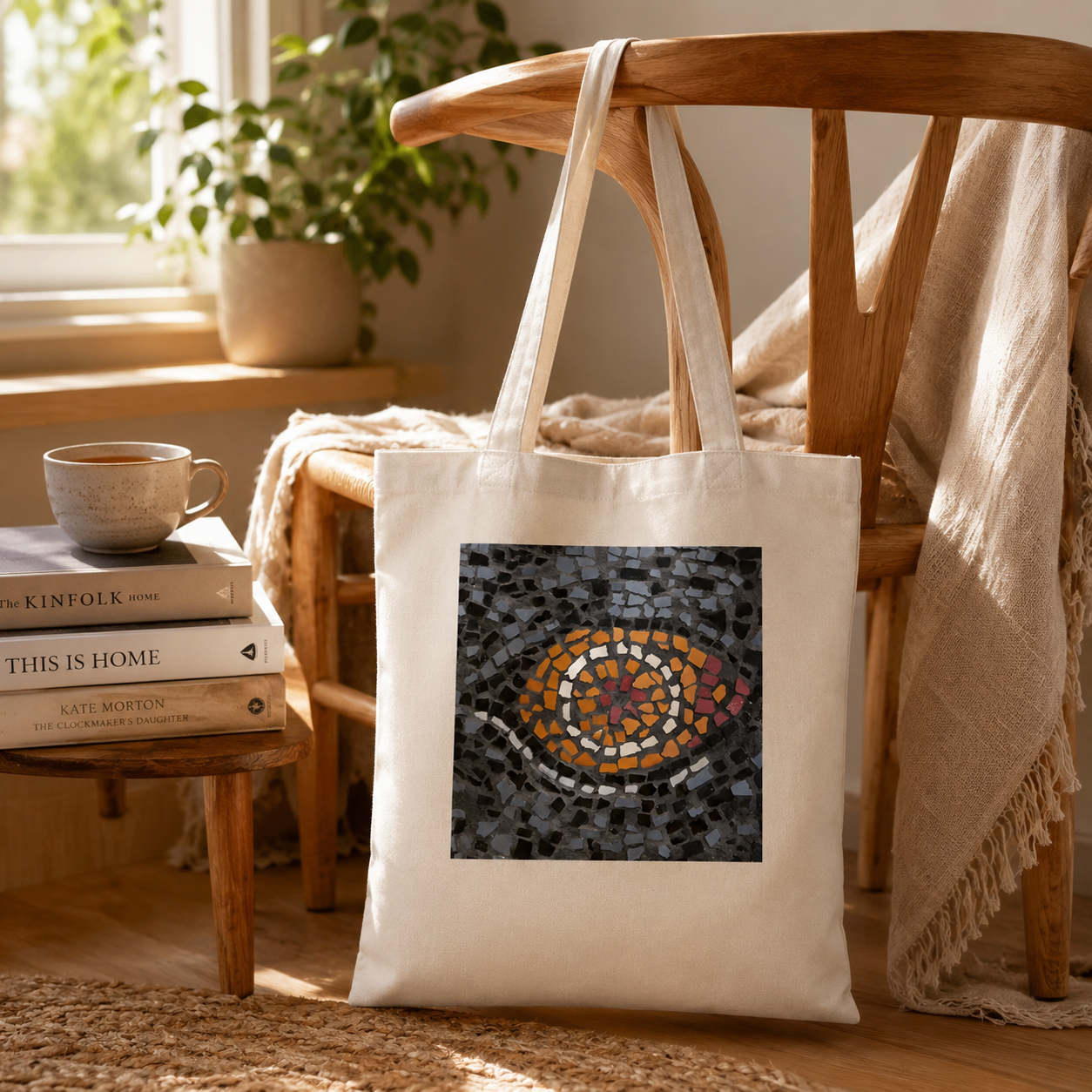 Eira Emperor Penguins Eye Cotton Tote Bag — Penguin Art Tote