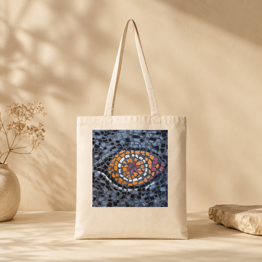 Eira Emperor Penguins Eye Cotton Tote Bag — Penguin Art Tote