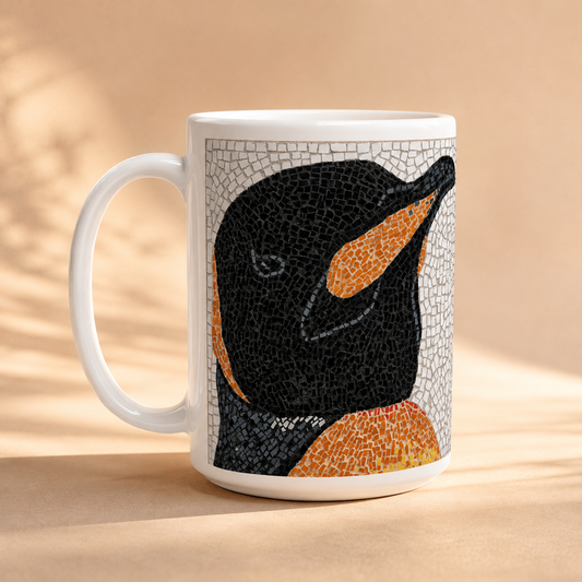 Emperor Aurelius Ceramic Mug – 15oz Penguin Art Coffee Mug