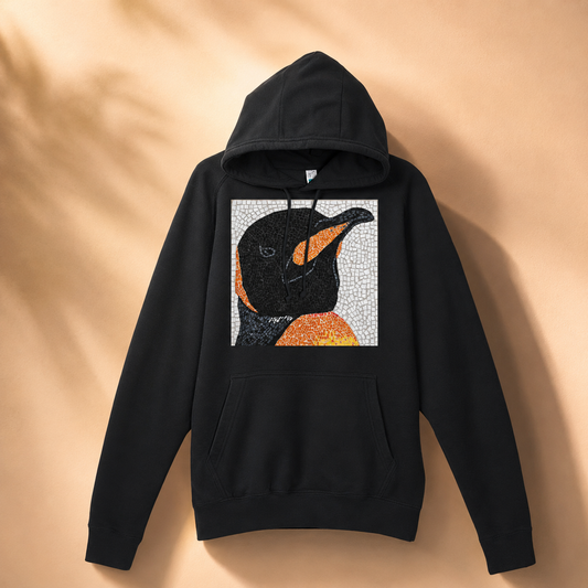 Emperor Aurelius Penguin Art Hoodie | Mid-Weight Unisex Hoodie