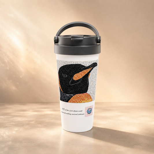 Emperor Aurelius Stainless Steel Travel Mug – 15oz Penguin Art Mug