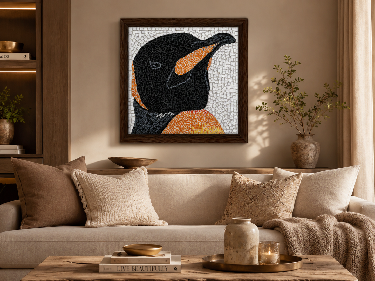 Emperor Aurelius Framed Canvas Print | Penguin Wall Art