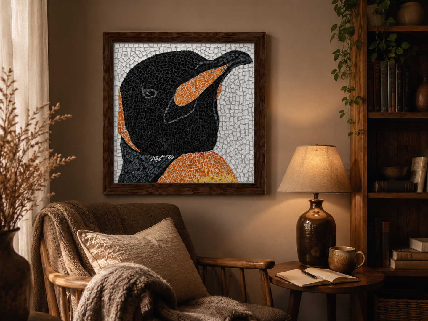 Emperor Aurelius Framed Canvas Print | Penguin Wall Art
