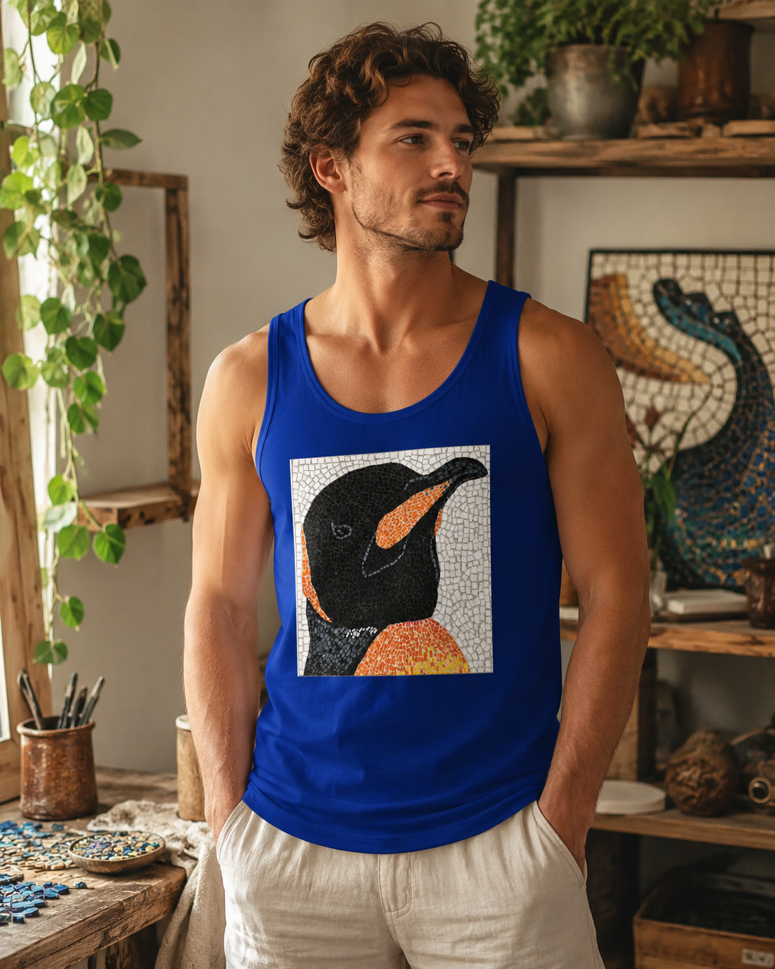 Emperor Aurelius Unisex Jersey Tank Top – Penguin Art Tank