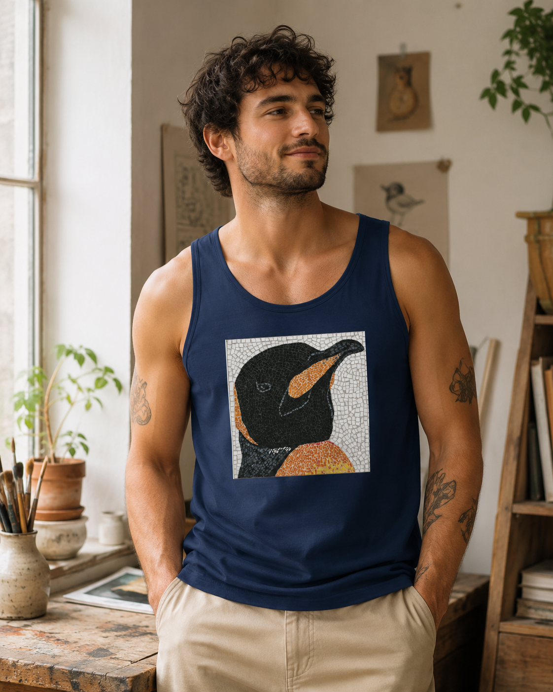 Emperor Aurelius Unisex Jersey Tank Top – Penguin Art Tank