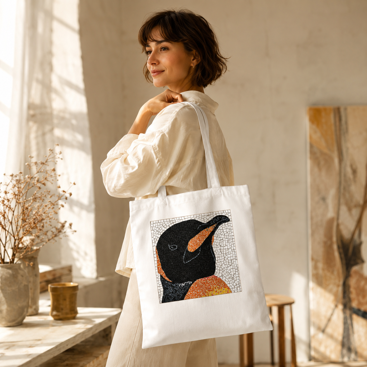 Emperor Aurelius Eco-Friendly Tote Bag – Penguin Art Cotton Tote